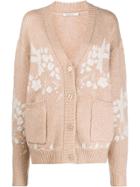 Mes Demoiselles Floral Embroidered Cardigan - Neutrals