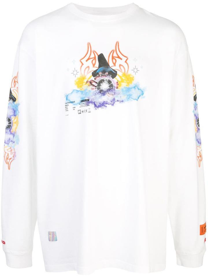 Heron Preston Airbrush Print Sweatshirt - White