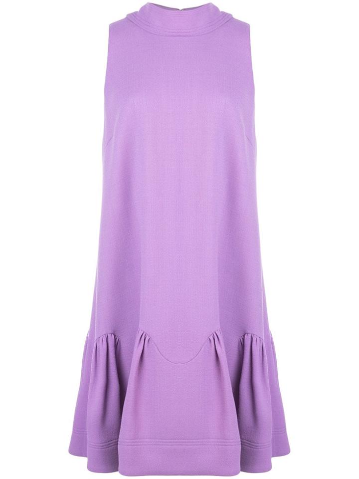 Lela Rose Bow Neck Short Dress - Purple