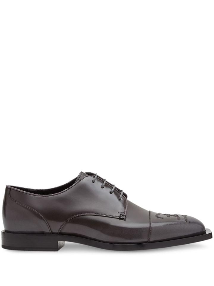 Fendi Karligraphy Derby Shoes - Black