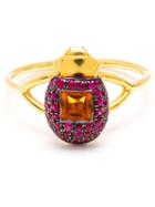 Daniela Villegas Ruby And Citrine Beetle Ring
