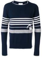 Thom Browne Swimmer Intarsia Cashmere Pullover - Blue