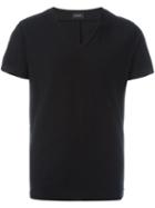 Diesel V-neck T-shirt, Men's, Size: Medium, Black, Cotton