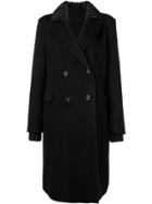 Ermanno Scervino Knit Collar Coat - Black