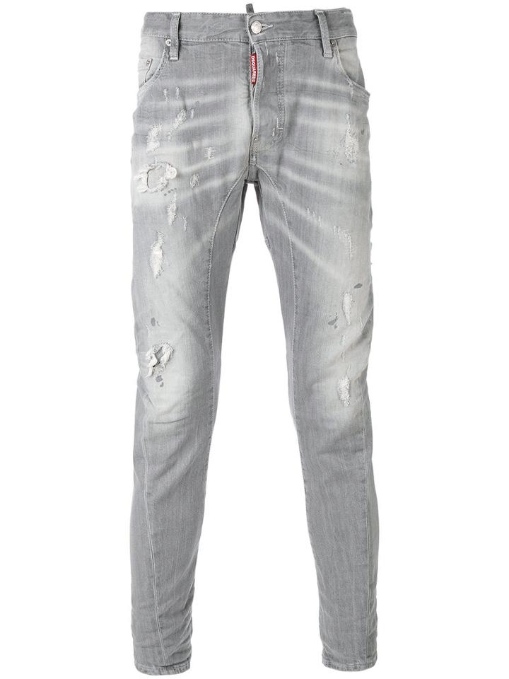 Dsquared2 - Tidy Biker Jeans - Men - Cotton/polyester/spandex/elastane - 54, Grey, Cotton/polyester/spandex/elastane