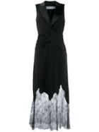 Self-portrait Lace Tuxedo Dress - Black