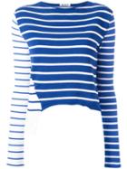 Dondup Striped Jumper, Women's, Size: Medium, Blue, Cotton