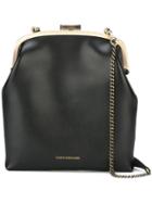 Tammy & Benjamin Clasp Closure Shoulder Bag, Black, Leather