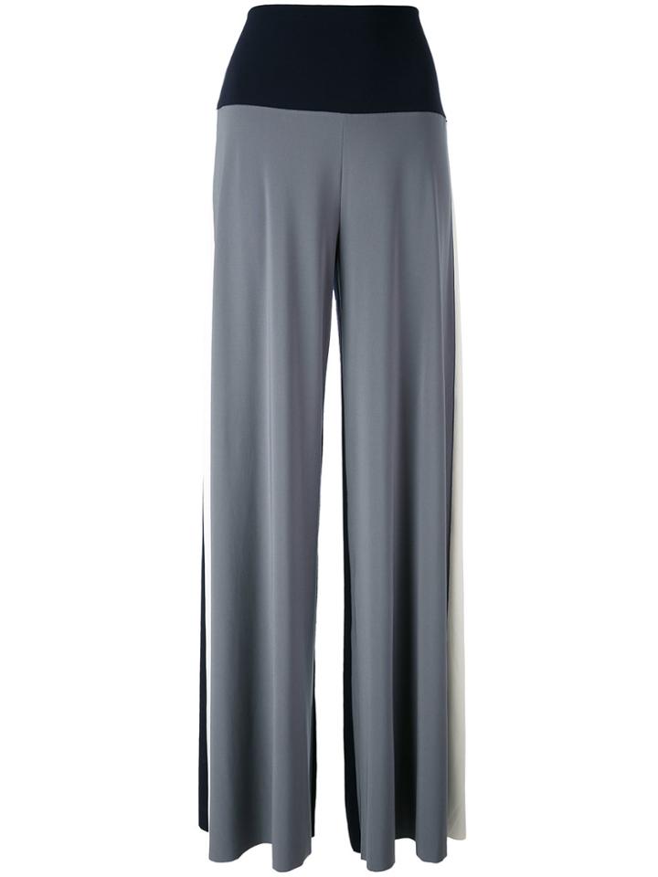 Norma Kamali Tri-color Palazzo Pants - Blue