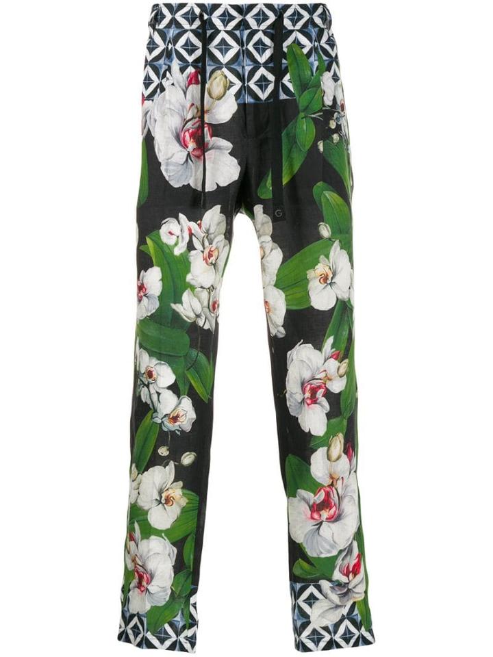 Dolce & Gabbana Mix Prints Trousers - Blue