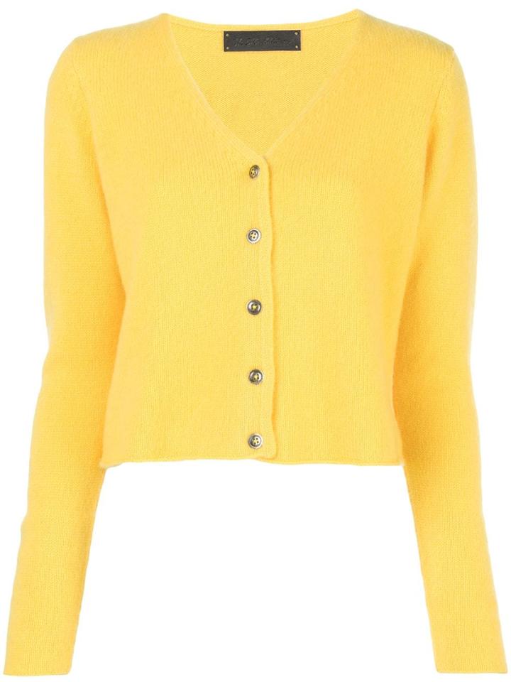 The Elder Statesman Cashmere V-neck Cardigan - Yellow