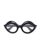 Gucci Eyewear Layered Cat Eye Glasses, Black, Acetate