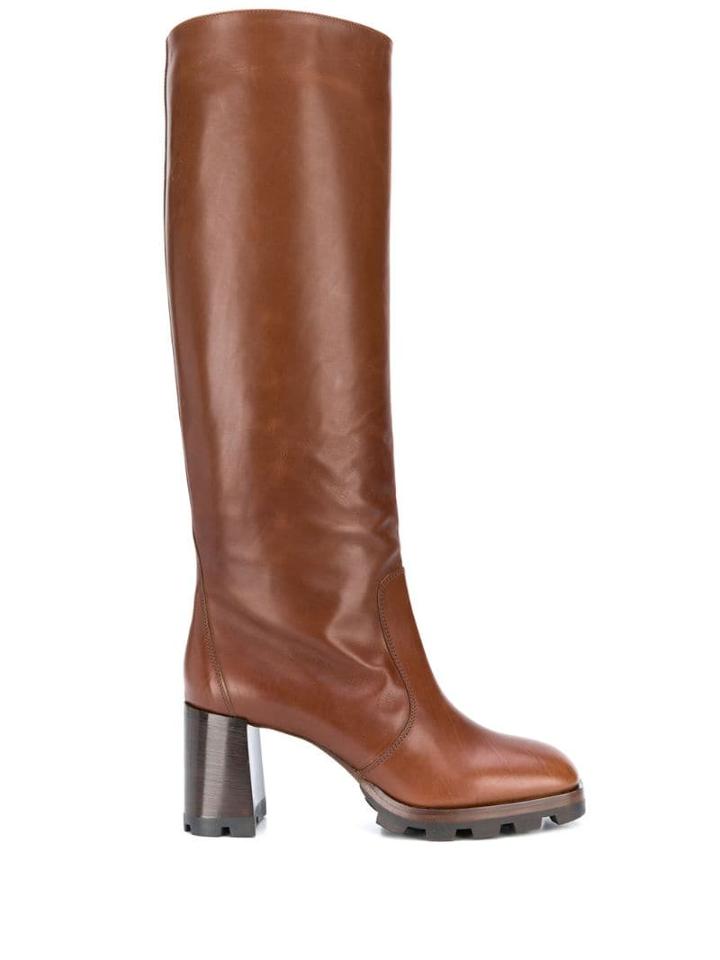 Prada Knee-high Boots - Brown