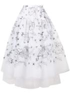 Ermanno Scervino Embroidered Tulle Skirt - White