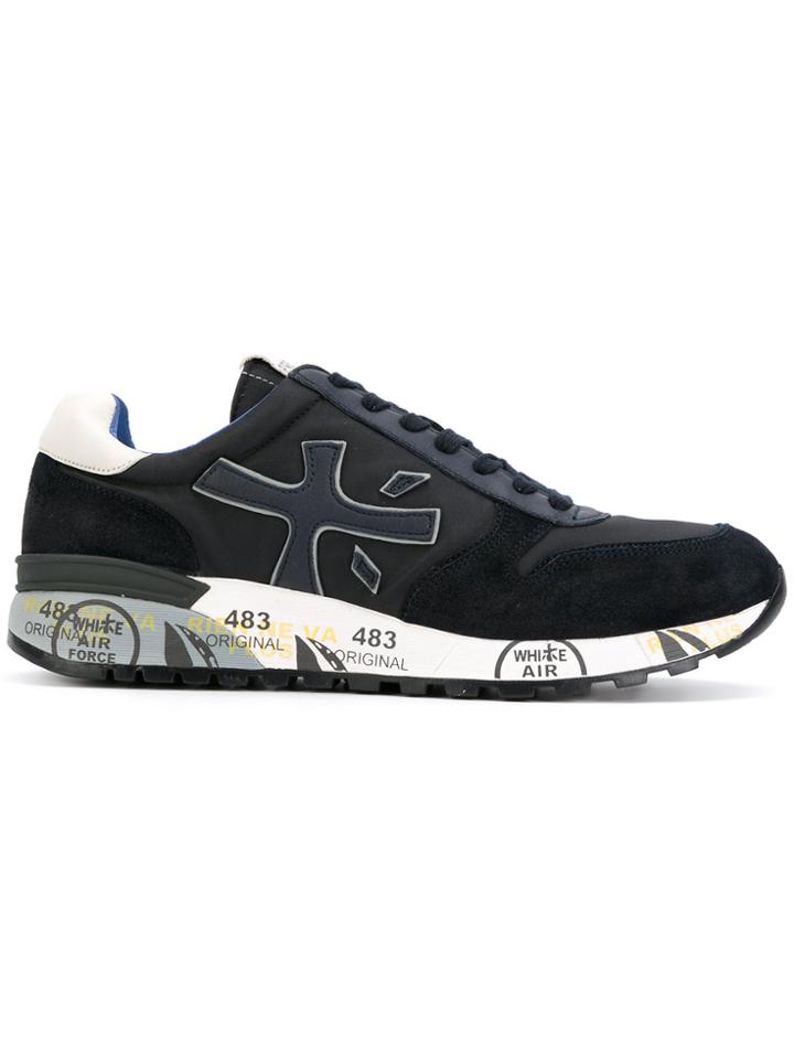 Premiata Panelled Sneakers - Black