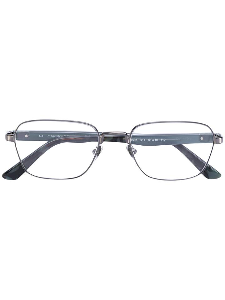 Calvin Klein Square Shaped Glasses - Metallic