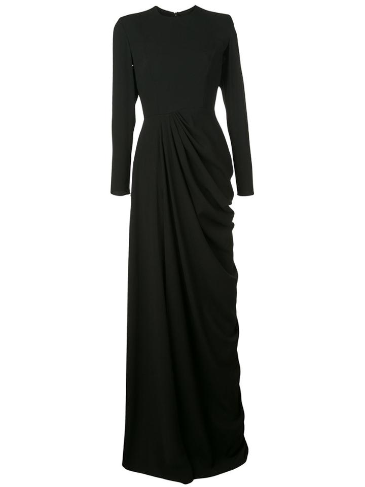 Alex Perry Structured Shoulder Evening Dress - Black