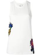 3.1 Phillip Lim Floral Embroidered Tank Top - White