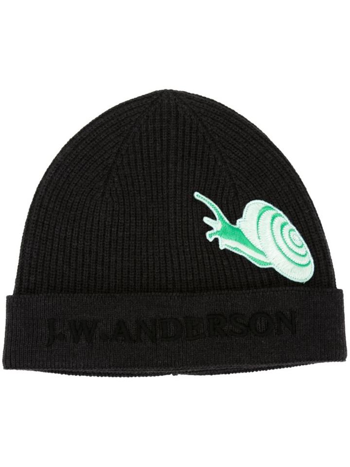 J.w.anderson Snail Embroidered Logo Beanie
