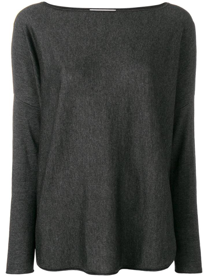 Snobby Sheep Boat Neck Jumper - Grey
