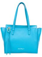 Salvatore Ferragamo - Medium Amy Tote - Women - Calf Leather - One Size, Women's, Blue, Calf Leather