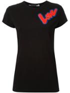 Love Moschino Love Patch T-shirt, Women's, Size: 40, Black, Cotton/spandex/elastane