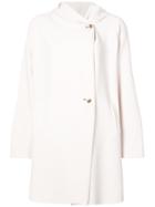 Peter Cohen Draped Fitted Coat - Nude & Neutrals