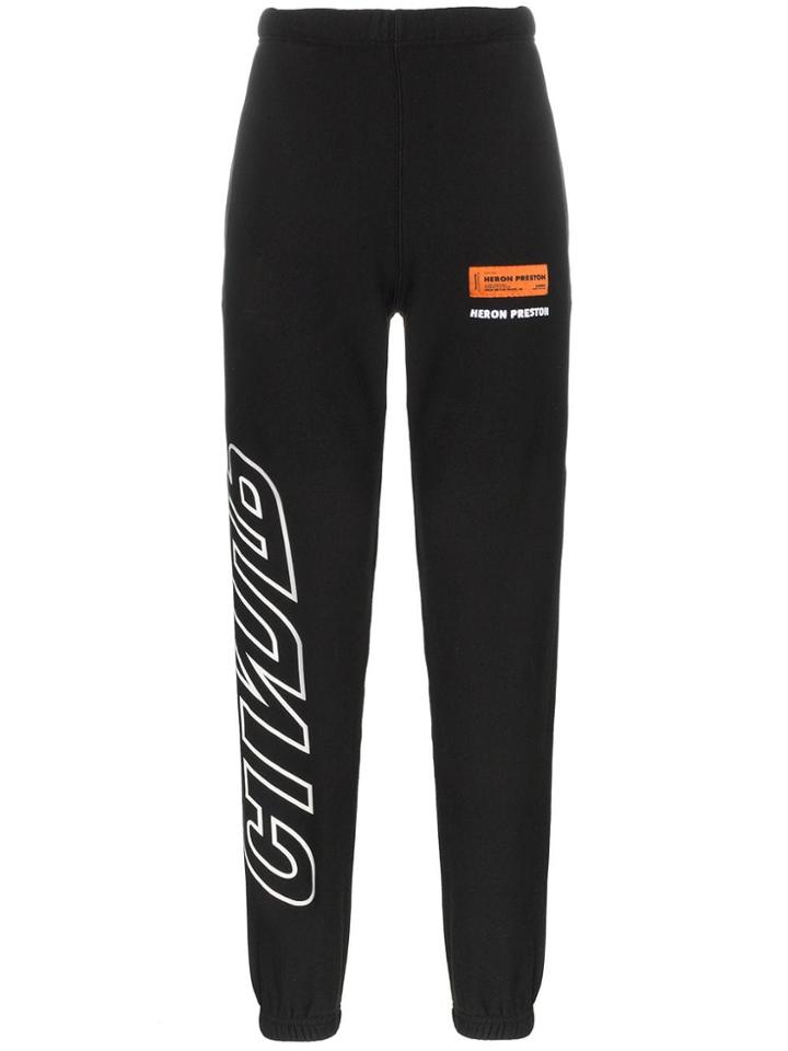 Heron Preston Logo Printed Track Pants - Black