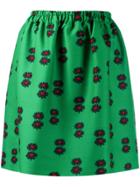 La Doublej Floral Print Skirt - Green