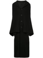 Comme Des Garçons Vintage Kimono Sleeves Midi Dress - Black