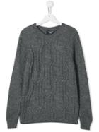 Neil Barrett Kids Cable Knit Jumper - Grey