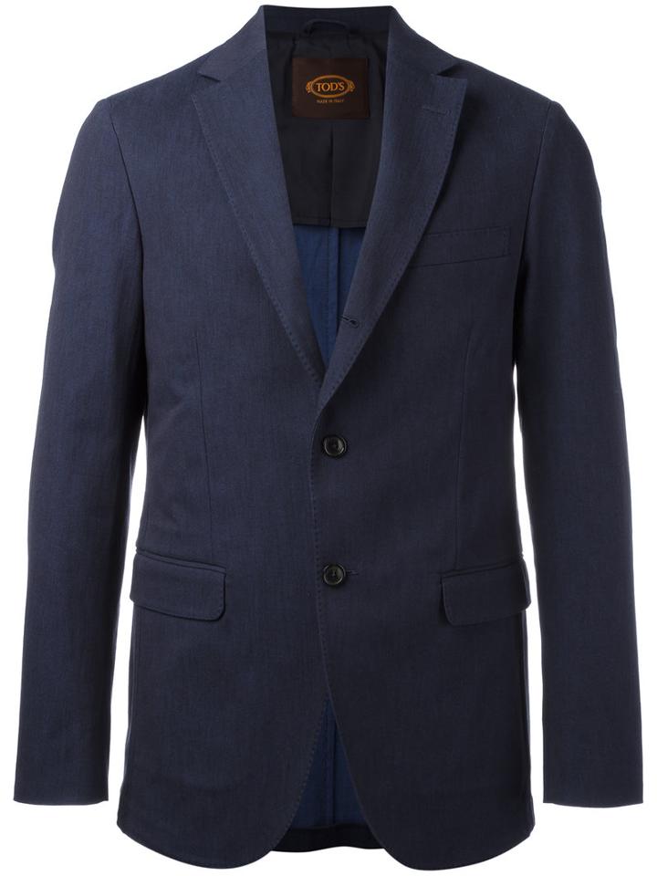 Tod's - Denim Blazer - Men - Cotton/polyester/spandex/elastane/viscose - 48, Blue, Cotton/polyester/spandex/elastane/viscose