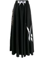 Reebok Logo Printed Maxi Skirt - Black