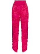 Cult Gaia High-waist Embroidered Trousers - Pink & Purple