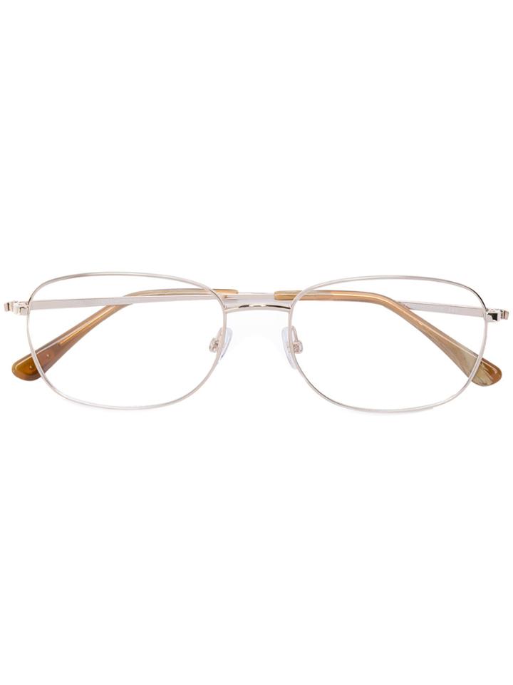 Tom Ford Eyewear Rectangle Frame Glasses - Metallic