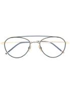 Thom Browne Eyewear Aviator Glasses - Black