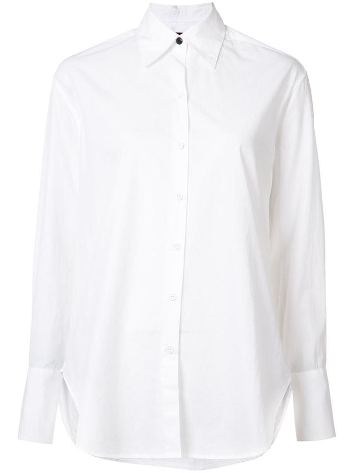 Rag & Bone - Essex Poplin Shirt - Women - Silk/cotton - S, Women's, White, Silk/cotton