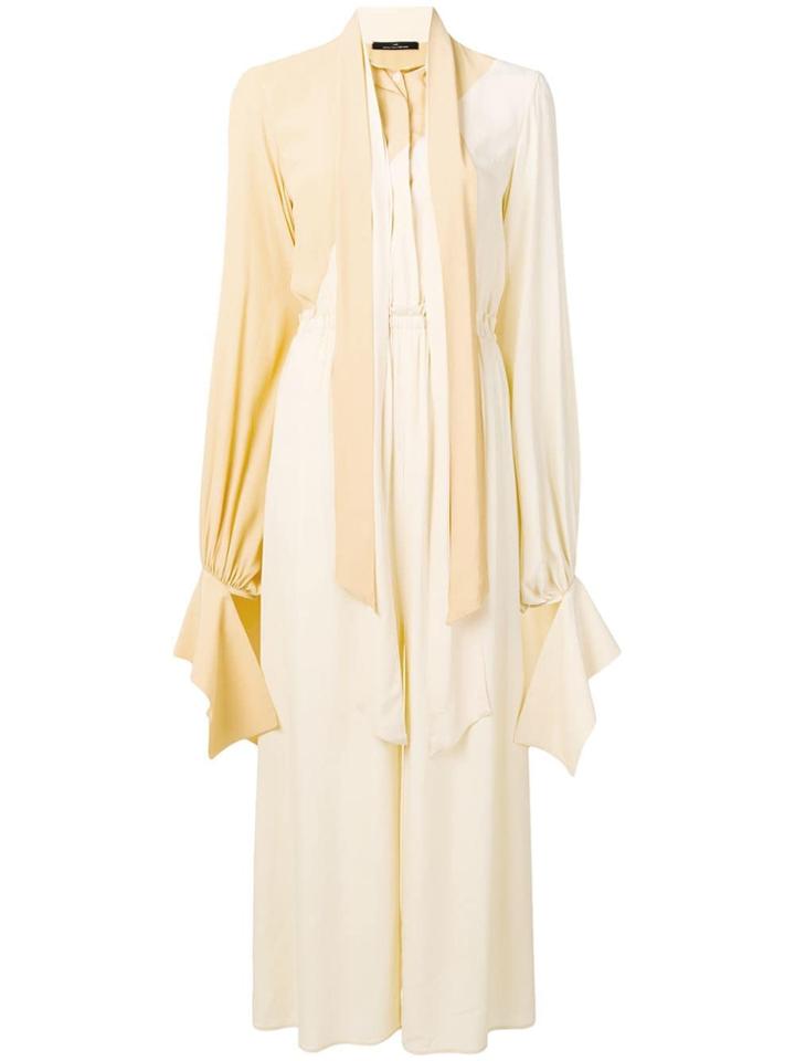 Rokh Two-tone Maxi Dress - Yellow