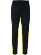 Msgm Contrast Stripe Suit Trousers - Blue