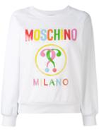 Moschino - Printed Sweatshirt - Women - Cotton/other Fibers - 44, White, Cotton/other Fibers