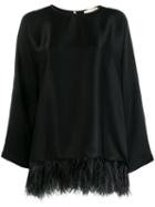 Semicouture Embellished Oversized Top - Black