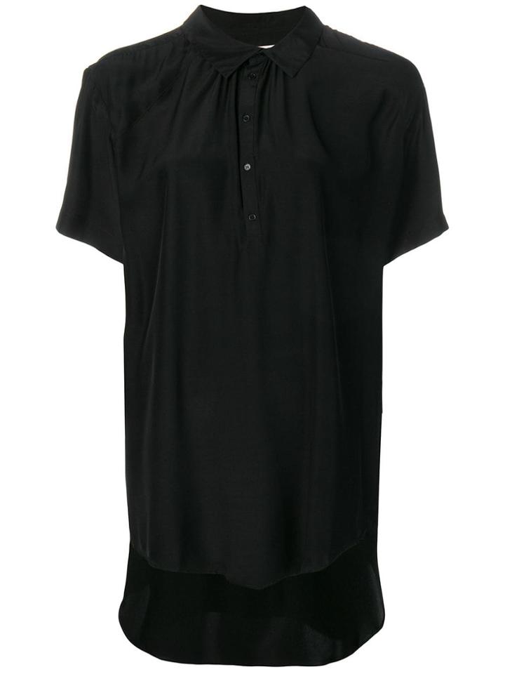 A.f.vandevorst Draped Short-sleeve Blouse - Black