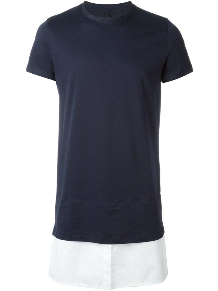 Matthew Miller Shirt Hem T-shirt - Blue