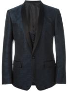 Dolce & Gabbana Jacket And Waistcoat Set, Men's, Size: 48, Blue, Silk/polyester/acetate/wool