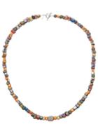 Catherine Michiels Beaded Necklace, Adult Unisex, Silver, Silver/pearls