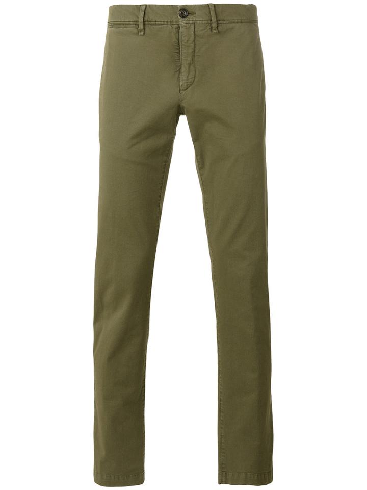 Moncler - Classic Chino Trousers - Men - Cotton/spandex/elastane - 46, Green, Cotton/spandex/elastane