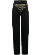 Y / Project Mid-rise Jeans With Chain Front - Black