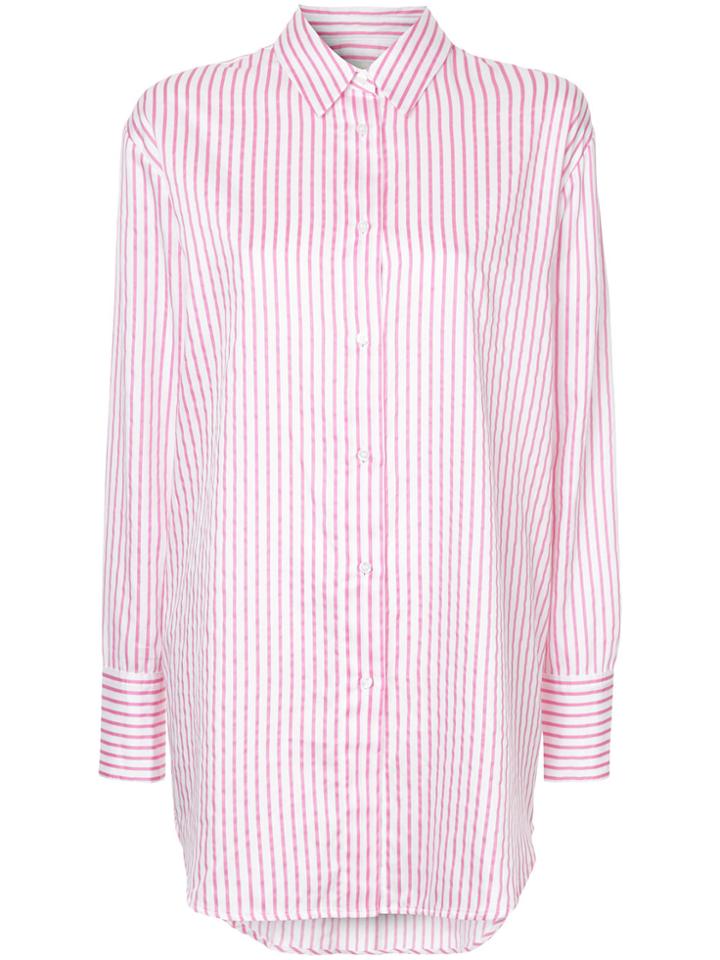 Mads N0rgaard Saxa Striped Shirt - Pink & Purple