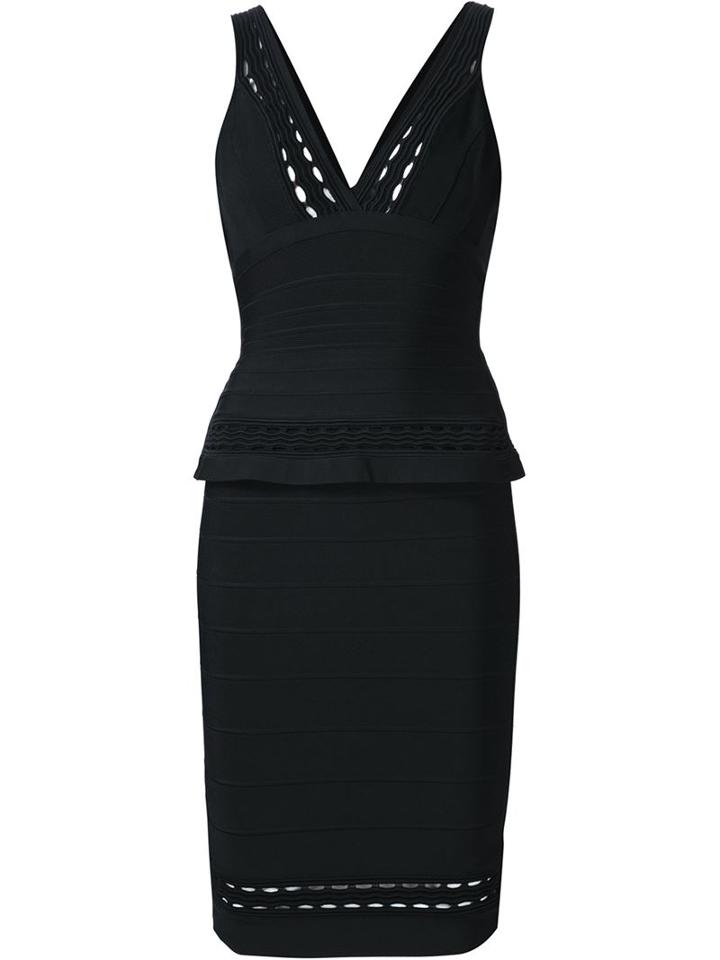Hervé Léger Peplum Bandage Dress