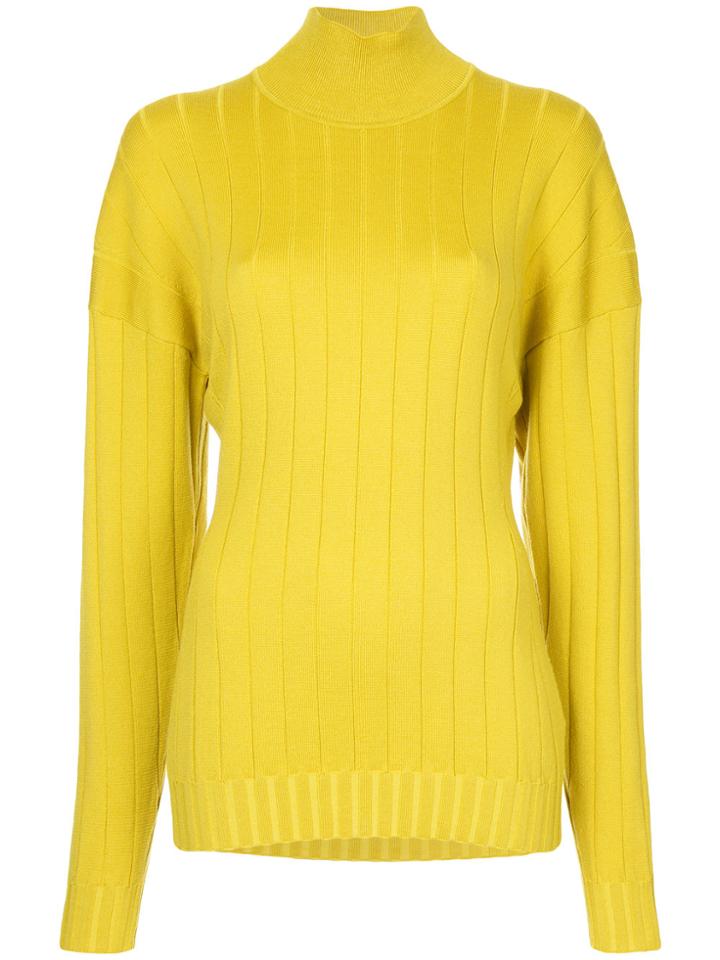Jil Sander Dropped Shoulder Roll Neck Sweater - Yellow & Orange